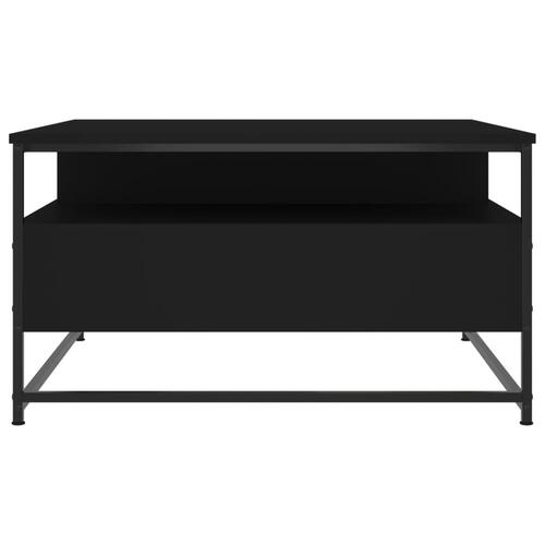 Sofabord 80x80x45 cm konstrueret træ sort