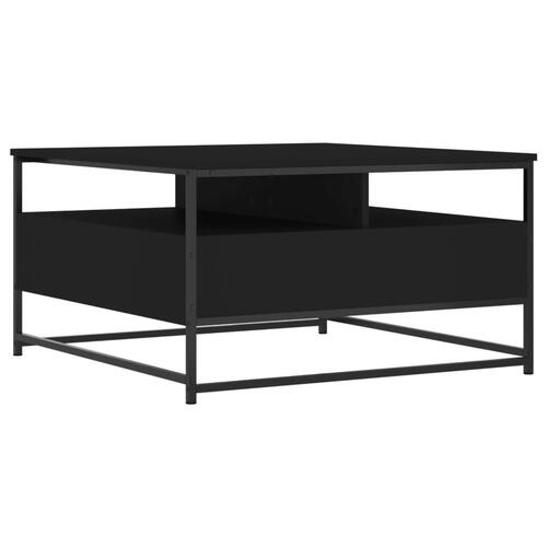 Sofabord 80x80x45 cm konstrueret træ sort