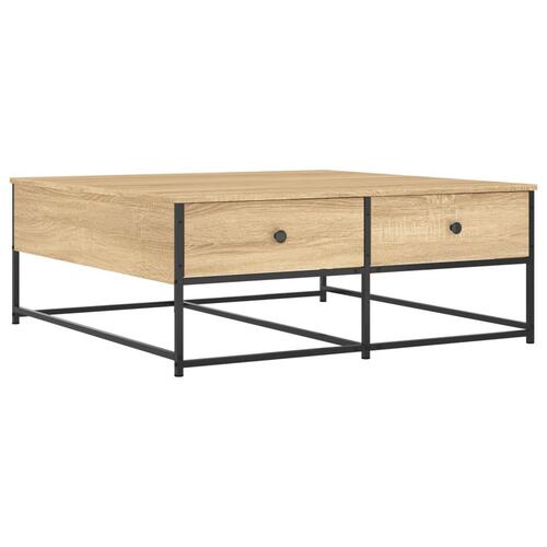 Sofabord 100x99x40 cm konstrueret træ sonoma-eg
