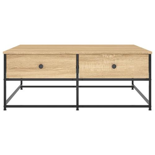 Sofabord 100x99x40 cm konstrueret træ sonoma-eg
