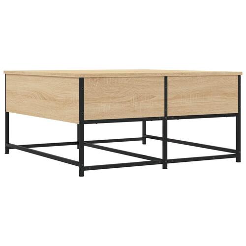 Sofabord 80x80x40 cm konstrueret træ sonoma egetræsfarve