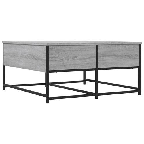 Sofabord 80x80x40 cm konstrueret træ grå sonoma-eg