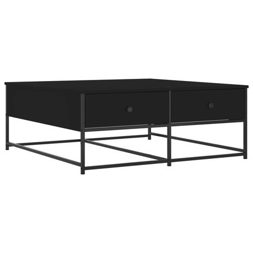 Sofabord 100x99x40 cm konstrueret træ sort