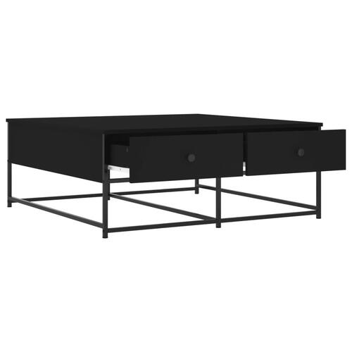 Sofabord 100x99x40 cm konstrueret træ sort