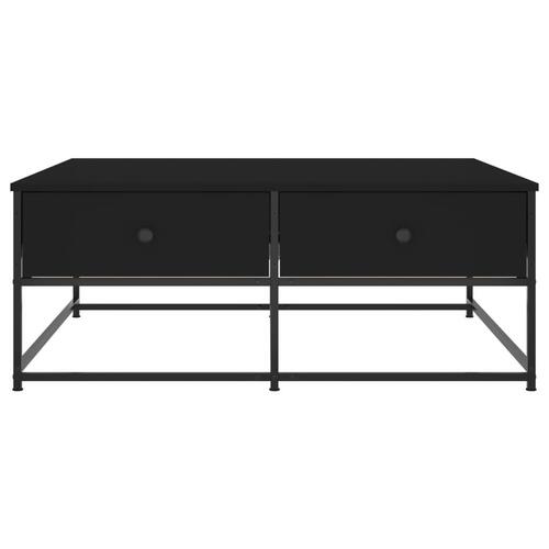 Sofabord 100x99x40 cm konstrueret træ sort