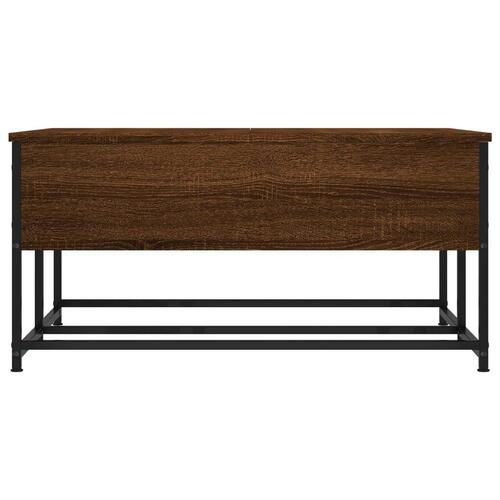 Sofabord 80x80x40 cm konstrueret træ brun egetræsfarve