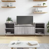 Tv-bord 160x35x55 cm konstrueret træ grå sonoma-eg