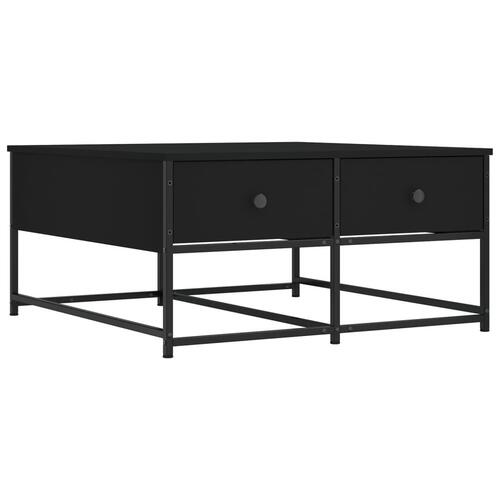 Sofabord 80x80x40 cm konstrueret træ sort