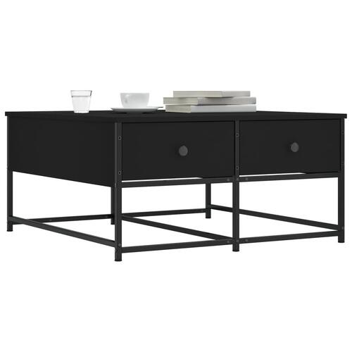 Sofabord 80x80x40 cm konstrueret træ sort
