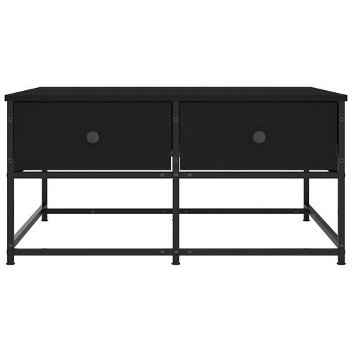 Sofabord 80x80x40 cm konstrueret træ sort