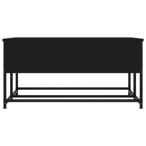 Sofabord 80x80x40 cm konstrueret træ sort