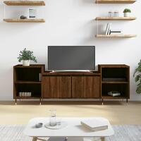 Tv-bord 160x35x55 cm konstrueret træ brun egetræsfarve