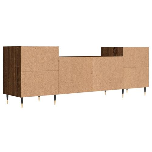 Tv-bord 160x35x55 cm konstrueret træ brun egetræsfarve