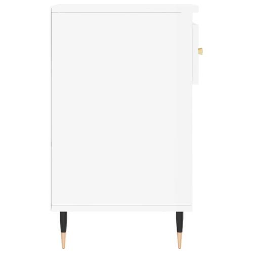 Skoreol 102x36x60 cm konstrueret træ hvid højglans