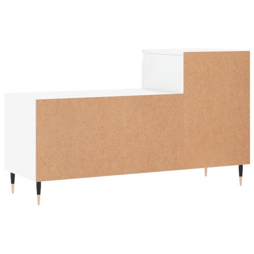 Skoreol 102x36x60 cm konstrueret træ hvid højglans