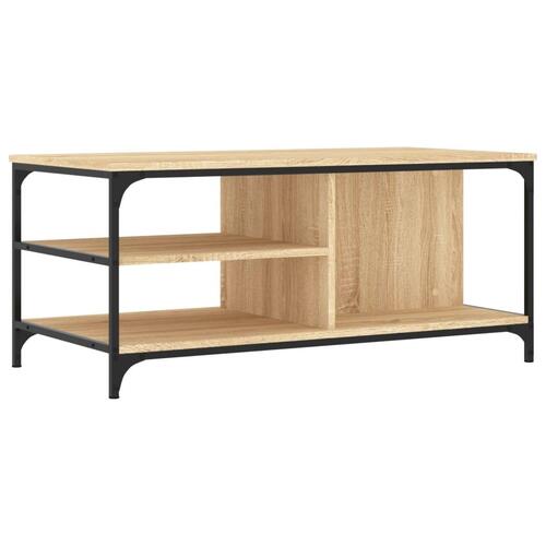 Sofabord 100x50x45 cm konstrueret træ sonoma-eg