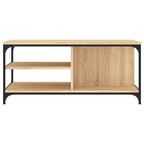 Sofabord 100x50x45 cm konstrueret træ sonoma-eg
