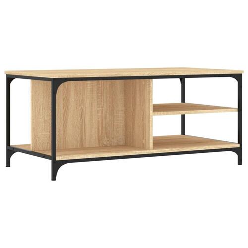 Sofabord 100x50x45 cm konstrueret træ sonoma-eg