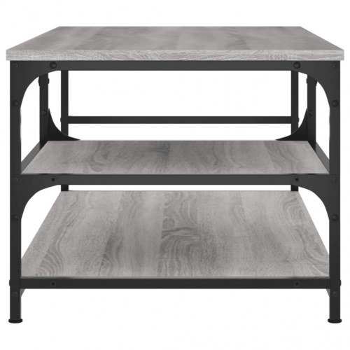 Sofabord 90x49x40 cm konstrueret træ grå sonoma-eg