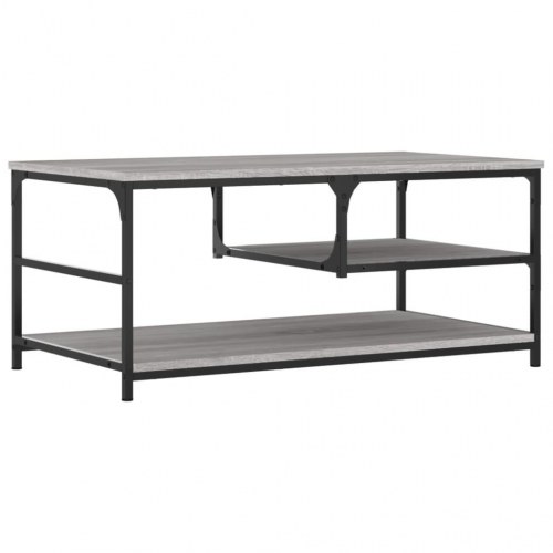 Sofabord 90x49x40 cm konstrueret træ grå sonoma-eg