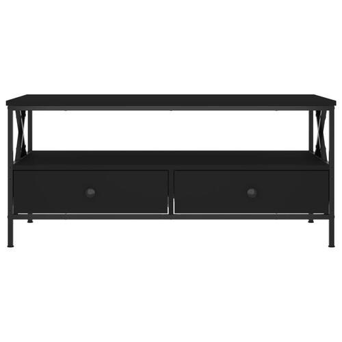 Sofabord 100x51x45 cm konstrueret træ sort