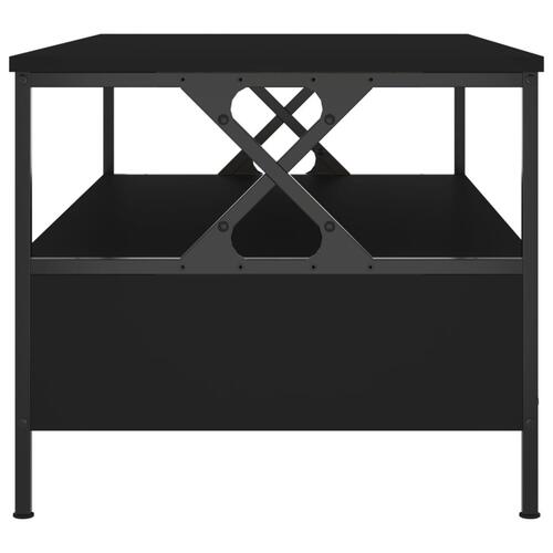 Sofabord 100x51x45 cm konstrueret træ sort
