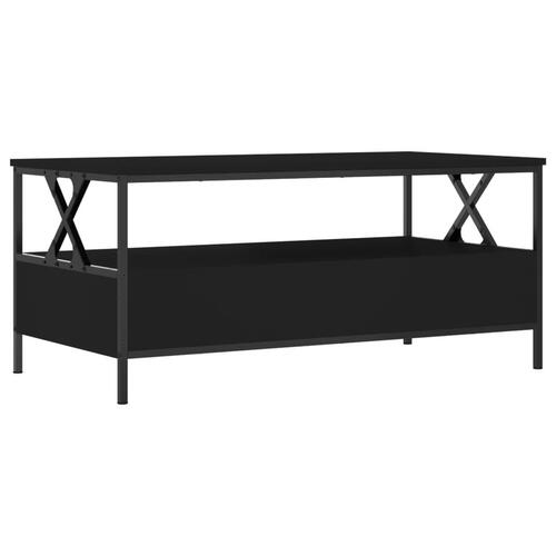 Sofabord 100x51x45 cm konstrueret træ sort