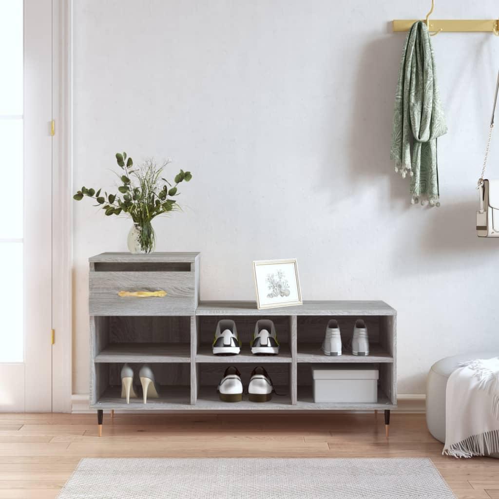 Skoskab 102x36x60 cm konstrueret træ grå sonoma-eg billede