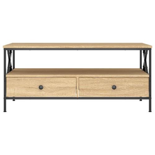 Sofabord 100x51x45 cm konstrueret træ sonoma-eg