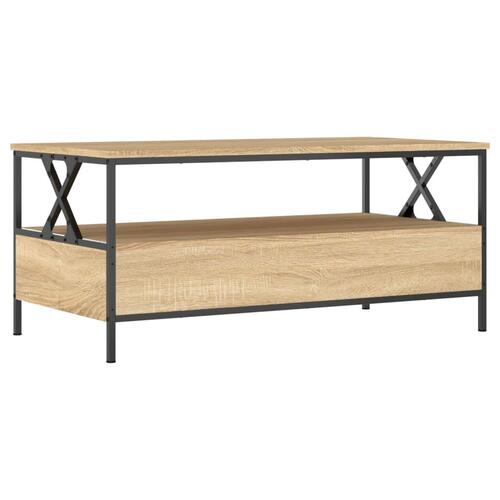 Sofabord 100x51x45 cm konstrueret træ sonoma-eg
