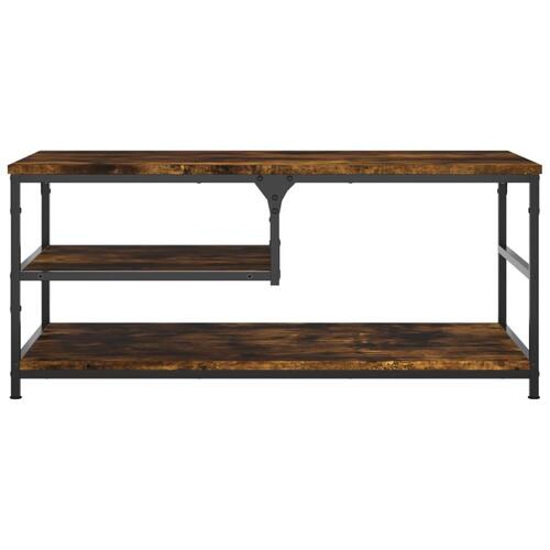 Sofabord 90x49x40 cm konstrueret træ røget egetræsfarve