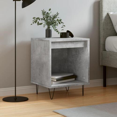 Sengebord 40x35x50 cm konstrueret træ betongrå