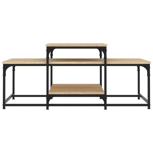 Sofabord 102x60x45 cm konstrueret træ sonoma-eg