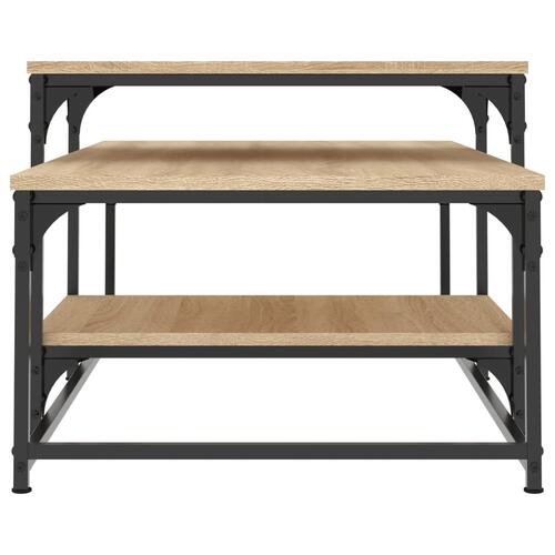 Sofabord 102x60x45 cm konstrueret træ sonoma-eg