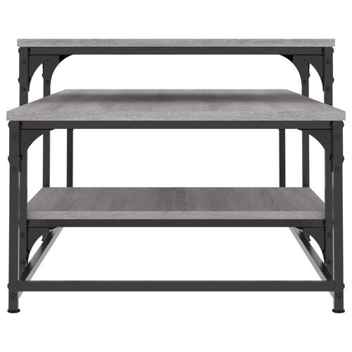 Sofabord 102x60x45 cm konstrueret træ grå sonoma-eg