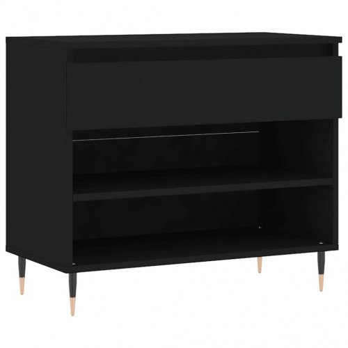 Skoreol 70x36x60 cm konstrueret træ sort