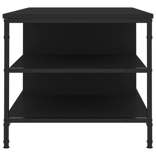 Sofabord 100x50x45 cm konstrueret træ sort