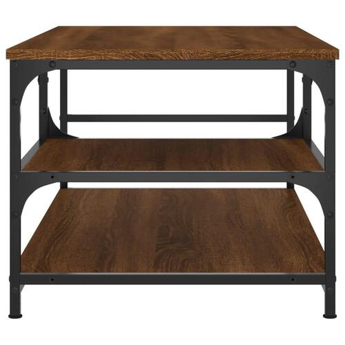 Sofabord 90x49x40 cm konstrueret træ brun egetræsfarve