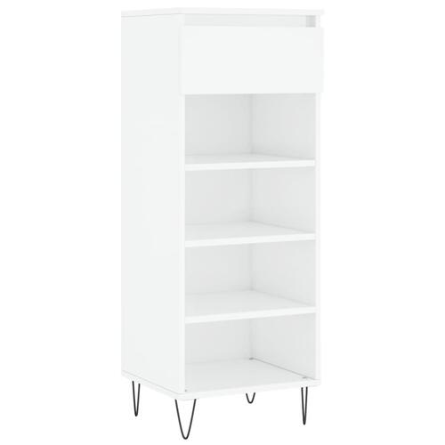 Skoreol 40x36x105 cm konstrueret træ hvid højglans