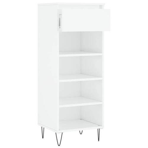 Skoreol 40x36x105 cm konstrueret træ hvid højglans