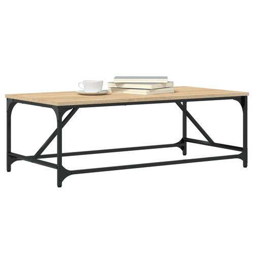 Sofabord 100x50x35 cm konstrueret træ sonoma-eg