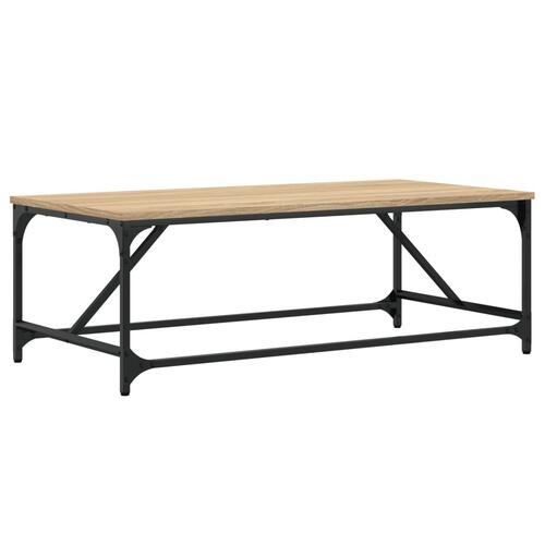 Sofabord 100x50x35 cm konstrueret træ sonoma-eg