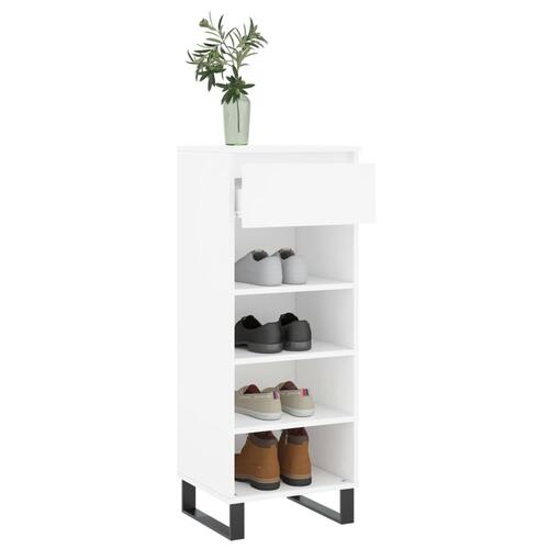 Skoreol 40x36x105 cm konstrueret træ hvid