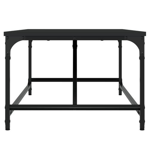 Sofabord 100x50x35 cm massivt konstrueret træ sort
