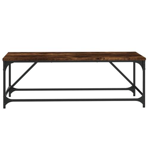Sofabord 100x50x35 cm konstrueret træ røget egetræsfarve