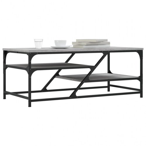 Sofabord 100x49x40 cm konstrueret træ grå sonoma-eg