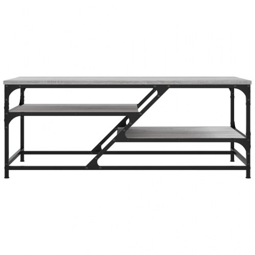 Sofabord 100x49x40 cm konstrueret træ grå sonoma-eg