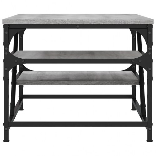 Sofabord 100x49x40 cm konstrueret træ grå sonoma-eg
