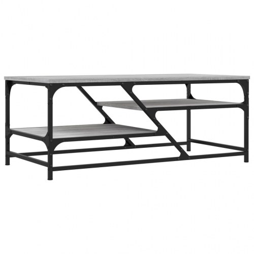 Sofabord 100x49x40 cm konstrueret træ grå sonoma-eg