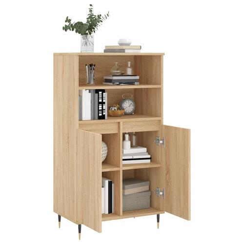 Skab 60x36x110 cm konstrueret træ Sonoma-eg